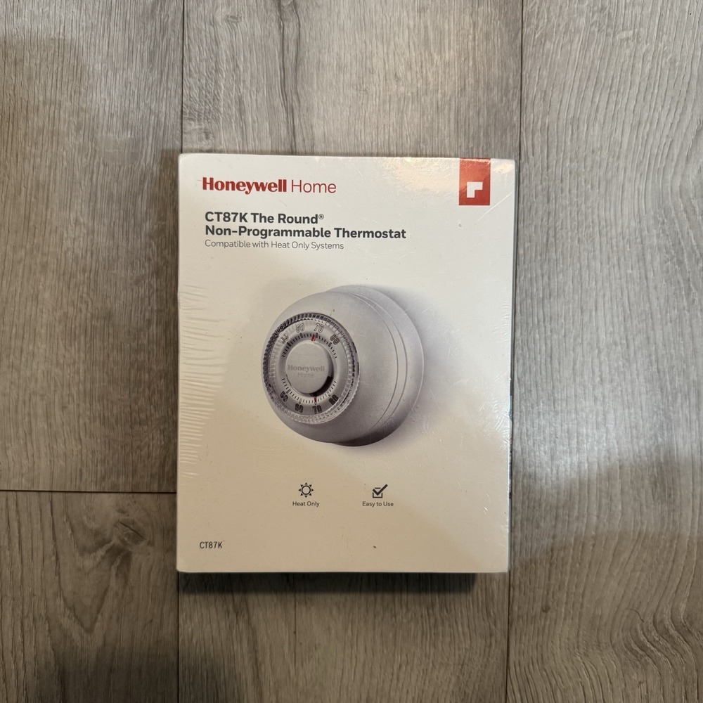 Honeywell Home CT87K Thermostat Round, Non-Programmable, Heat Only Function